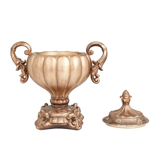 13" Bronze Traditional Decorative Jar
